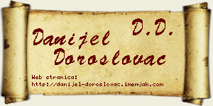 Danijel Doroslovac vizit kartica